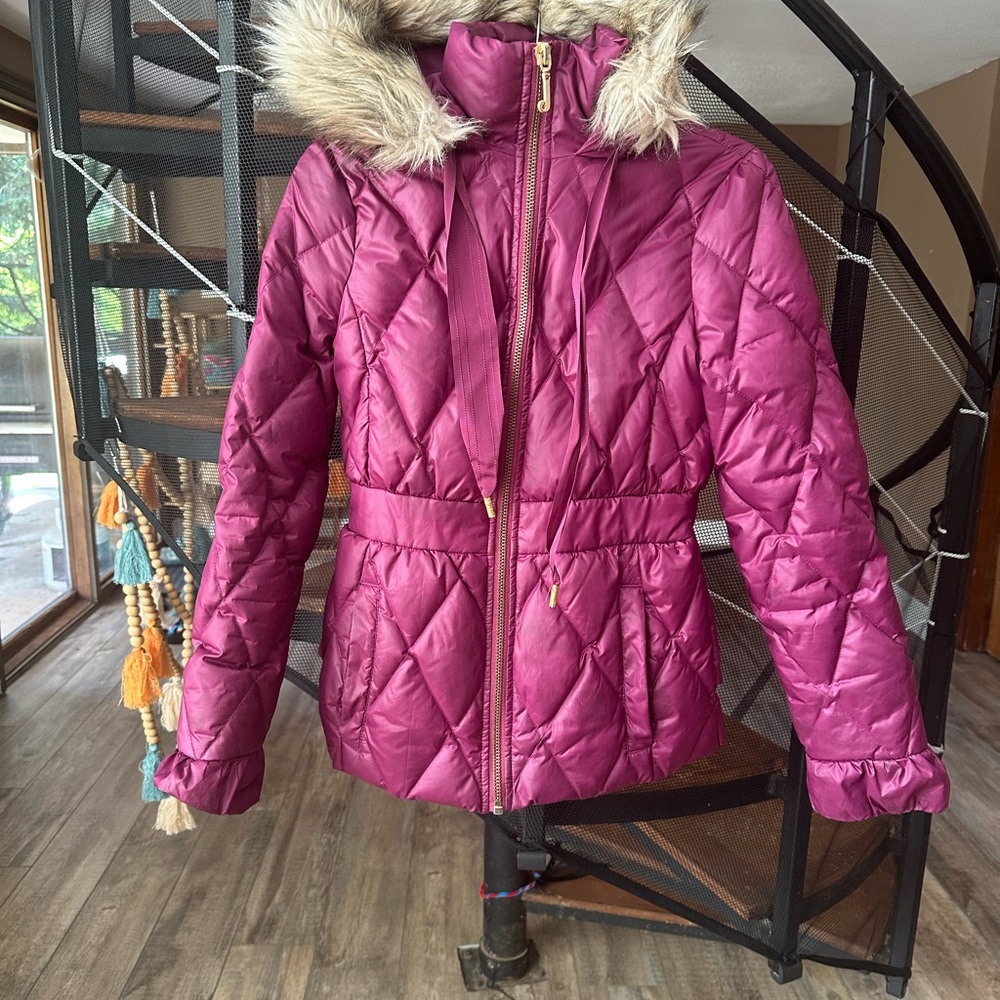 Juicy Couture Parka with Faux Fur Hood